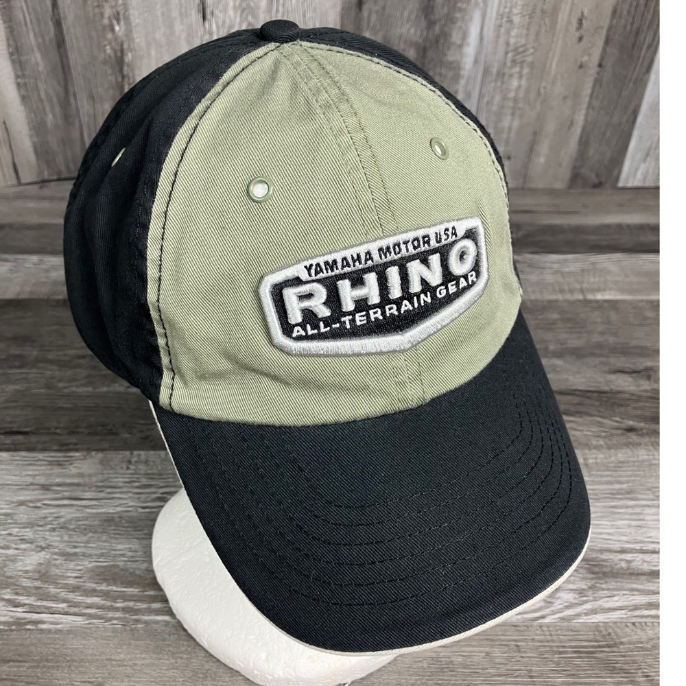 Yamaha Motor Rhino All-Terrain Gear Hat Olive Black Adjustable Baseball Cap